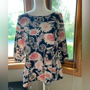Floral peplum top
